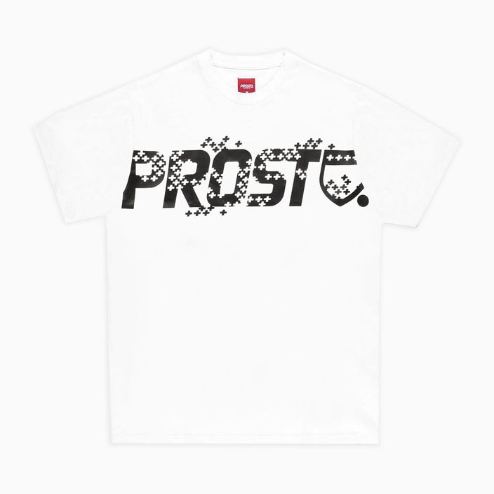 Pánské tričko PROSTO Plusrain bílé KL222MTEE2021