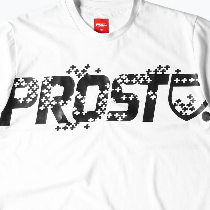 Pánské tričko PROSTO Plusrain bílé KL222MTEE2021 2