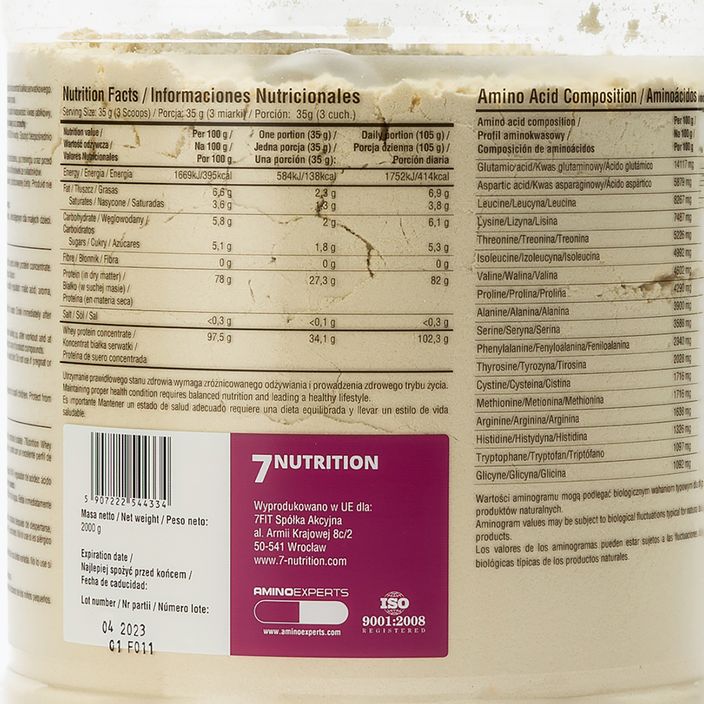 Whey 7Nutrition Protein 80 2kg bílá čokoláda-višeň 7Nu000235 3