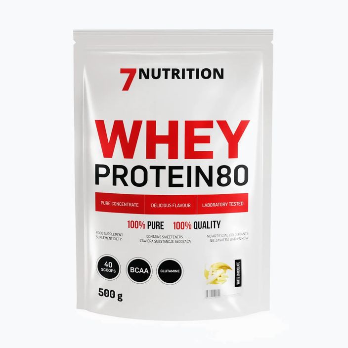 Whey 7Nutrition Protein 80 500g bílá čokoláda 7Nu000260