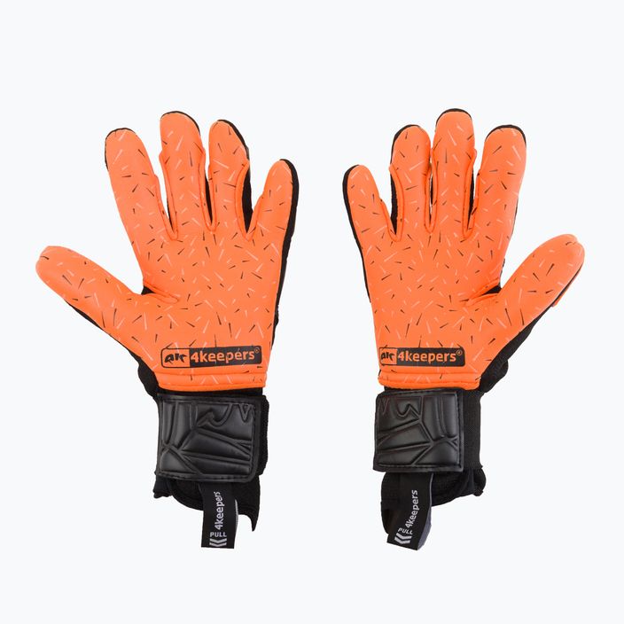 Dětské brankářské rukavice 4Keepers Equip Flame Nc Jr černo-oranžové EQUIPFLNCJR 2