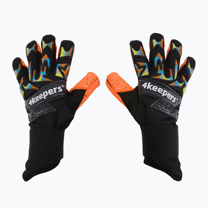 Brankářské rukavice 4Keepers Equip Flame Nc černo-oranžové EQUIPFLNC