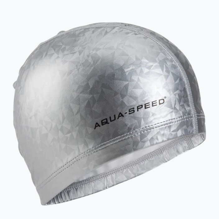 AQUA-SPEED Flux 26 stříbrná plavecká čepice 143
