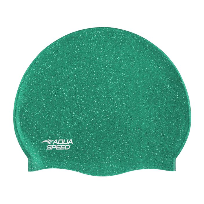 Plavecká čepice AQUA-SPEED Reco tmavě zelená 2