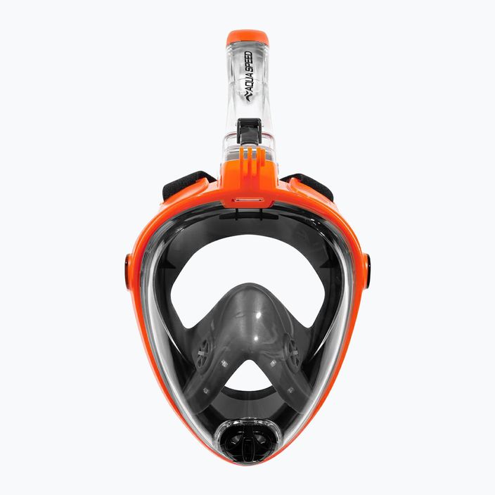 Celoobličejová šnorchlovací maska AQUA-SPEED Spectra 2.0 černá/oranžová 2