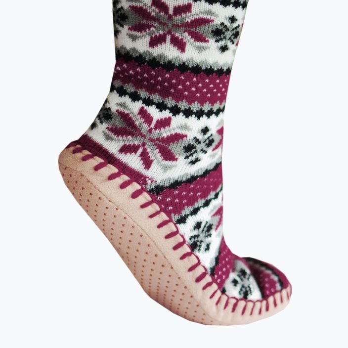 Vyhřívané pantofle s ponožkami  Glovii GQ5 bílé/červené/šedé 3