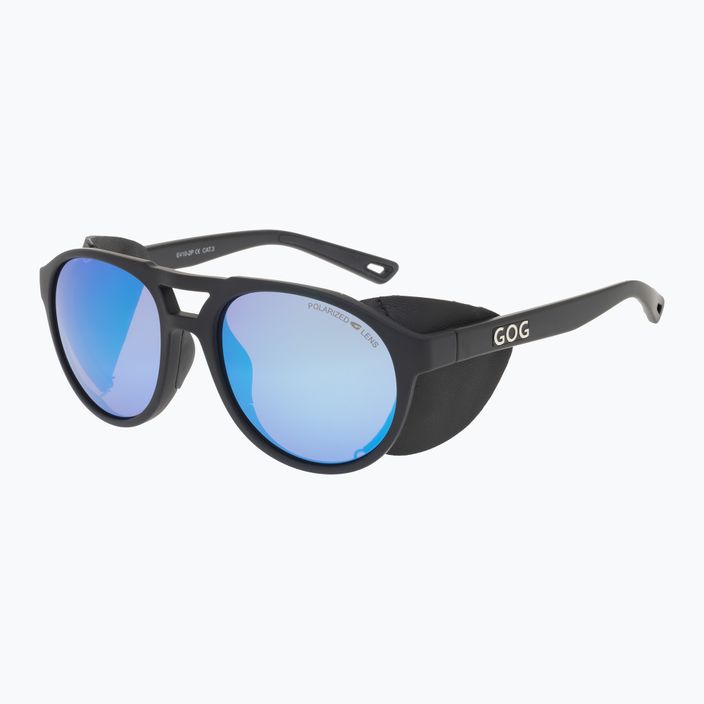 Sluneční brýle GOG Nanga matně černé / polychromatické bílo-modré E410-2P 6