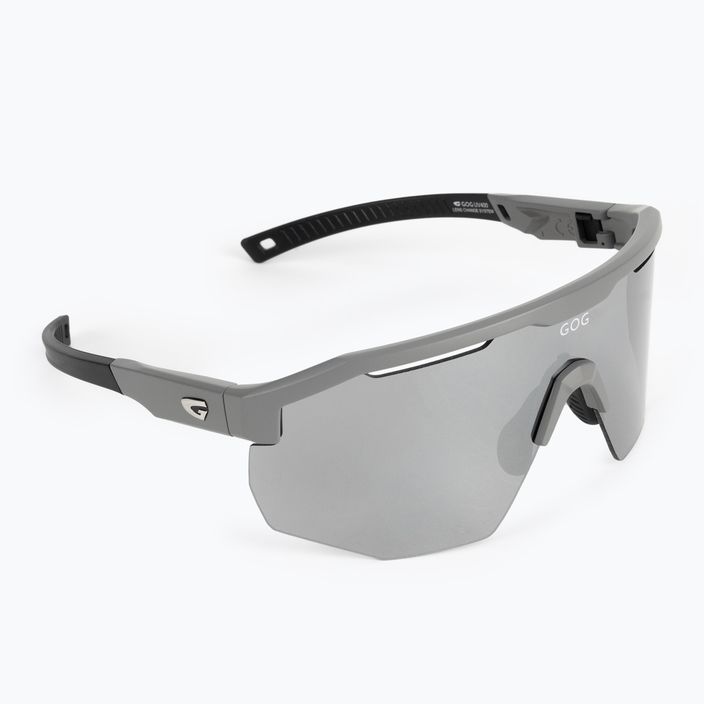 Cyklistické brýle GOG Argo matná šedá / černá / stříbrné zrcátko E506-1 2