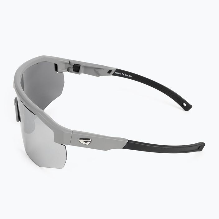 Cyklistické brýle GOG Argo matná šedá / černá / stříbrné zrcátko E506-1 5