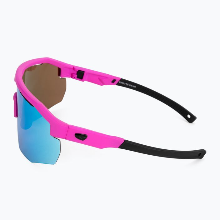 Cyklistické brýle GOG Argo matné neonově růžové/černé/bílo-modré E506-2 5