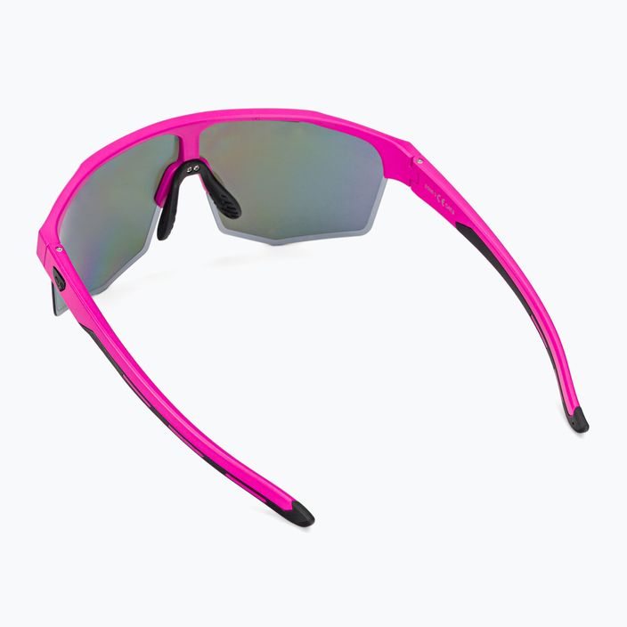 Cyklistické brýle GOG Athena matné neonově růžové / černé / polychromatické bílo-modré E508-3 2