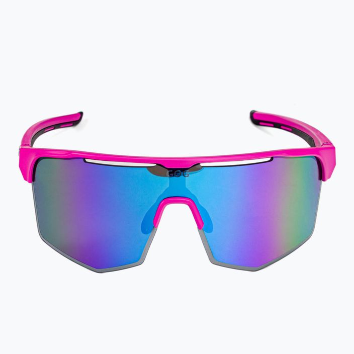 Cyklistické brýle GOG Athena matné neonově růžové / černé / polychromatické bílo-modré E508-3 3
