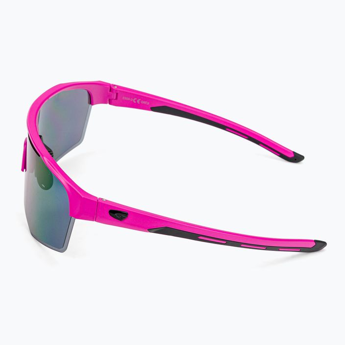 Cyklistické brýle GOG Athena matné neonově růžové / černé / polychromatické bílo-modré E508-3 4