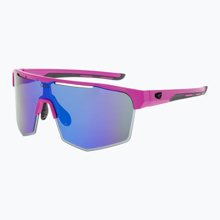 Cyklistické brýle GOG Athena matné neonově růžové / černé / polychromatické bílo-modré E508-3 5