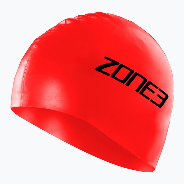 Plavecká čepice ZONE3 Silicone Swim red 2