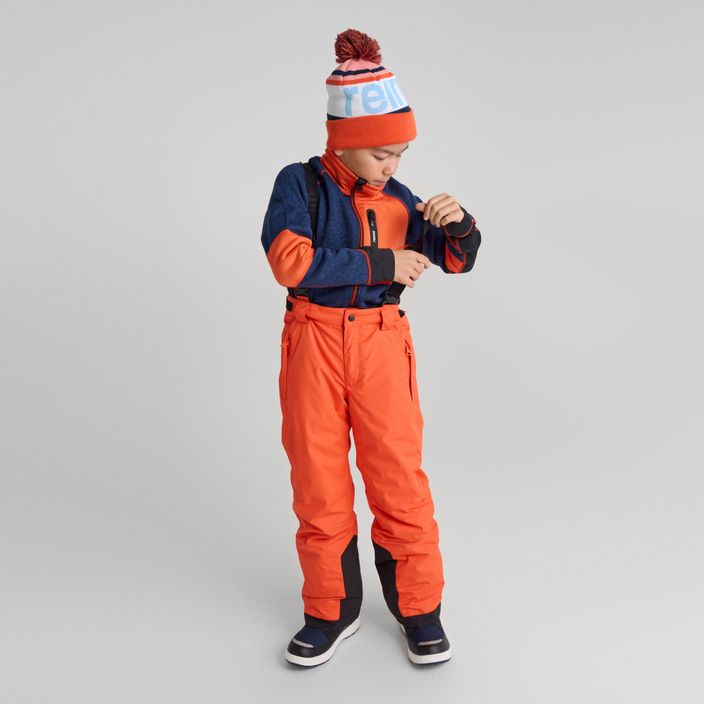 Reima Wingon červenooranžové dětské lyžařské kalhoty 8