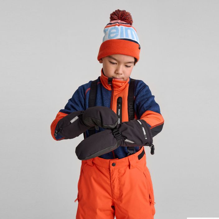 Reima Wingon červenooranžové dětské lyžařské kalhoty 9