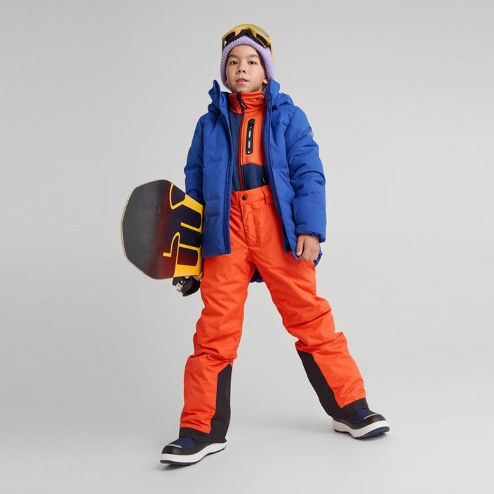 Reima Wingon červenooranžové dětské lyžařské kalhoty 11