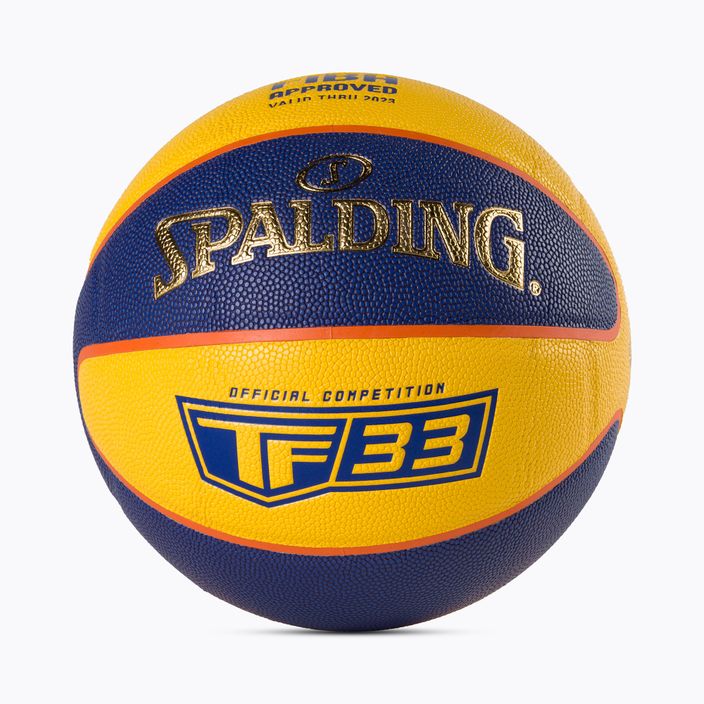 Basketbalový míč Spalding TF-33 Gold żółto-niebieska 76862Z velikost 6