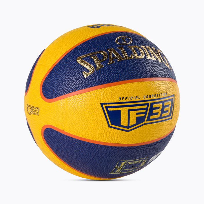 Basketbalový míč Spalding TF-33 Gold żółto-niebieska 76862Z velikost 6 2