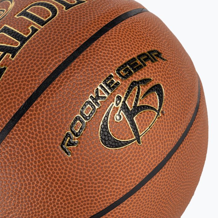 Basketbalový míč Spalding Rookie Gear Leather oranžový velikost 5 3