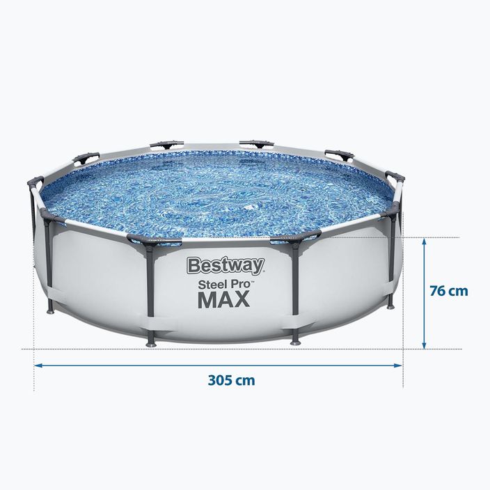 Bazén s kovovou konstrukcí  Bestway Steel Pro Max Pool 305 x 76 cm šedý 4