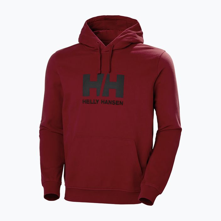 Pánská mikina s kapucí Helly Hansen HH Logo Hoodie vínová 33977_215 4