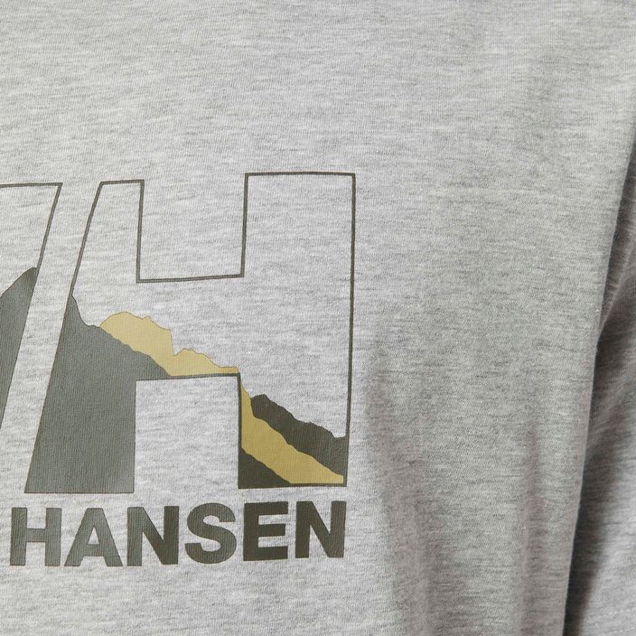 Helly Hansen Nord Graphic 950 pánské trekové tričko světle šedé 62978 4