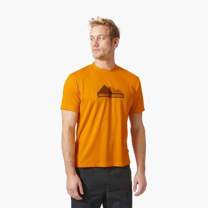 Pánské trekové tričko Helly Hansen HH Tech Graphic 328 žlutá 63088