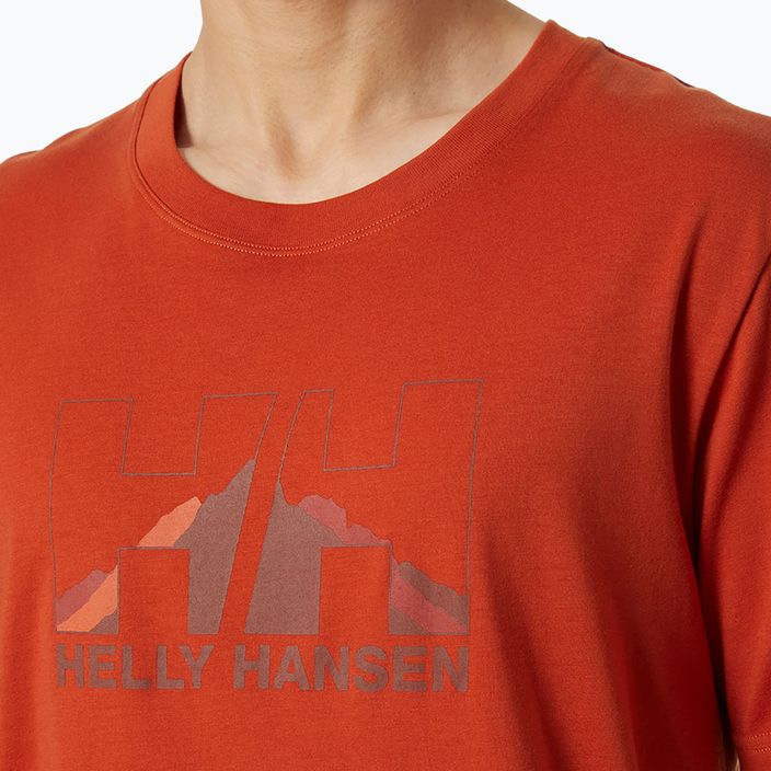 Helly Hansen Nord Graphic pánské trekové tričko oranžové 62978_308 3