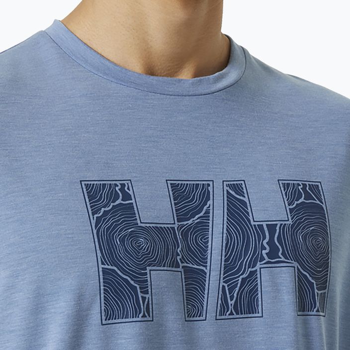 Helly Hansen Skog Recycled Graphic pánské trekové tričko modré 63082_636 3