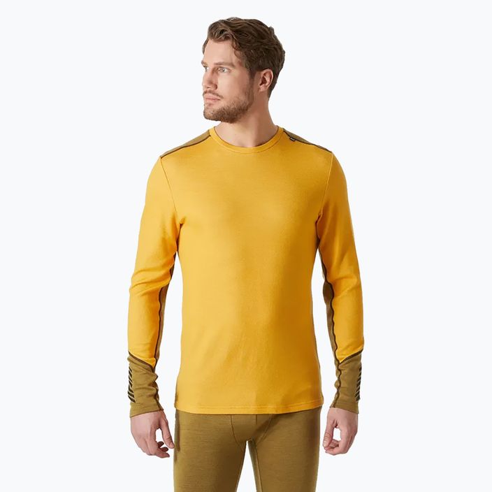 Pánské termo tričko Longsleeve Helly Hansen Lifa Merino Midweight Crew golden glow