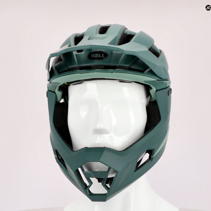 Cyklistická helma BELL Full Face SUPER AIR R MIPS SPHERICAL zelená BEL-7113695 8