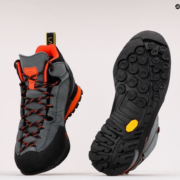 Pánská trekingová obuv La Sportiva Boulder X Mid šedo-oranžová 17E900304 9