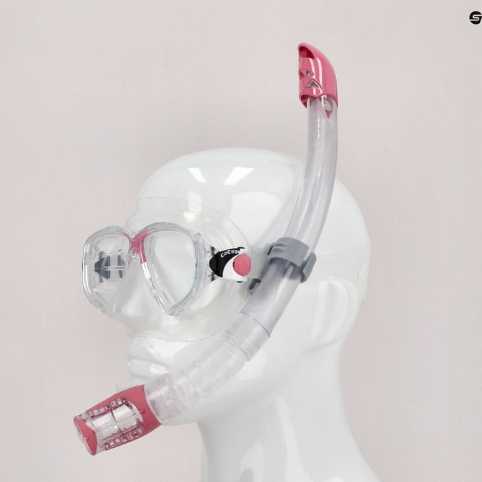 Potápěčský set Cressi Marea + maska Gamma + šnorchl růžový bezbarvý DM1000054 6