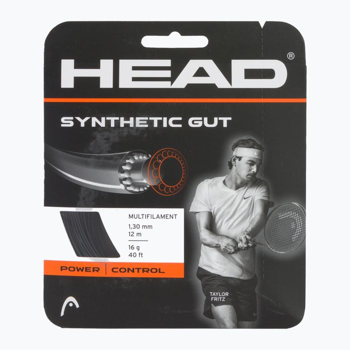 Tenisová struna HEAD Synthetic Gut černá 281111