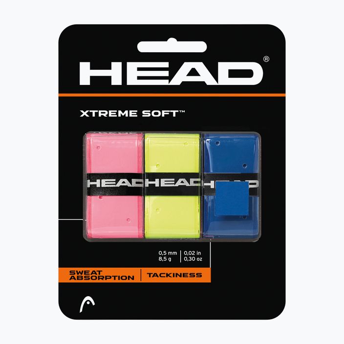 Omotávky na tenisovou raketu HEAD Xtremesoft Grip Overwrap 3 ks mixed