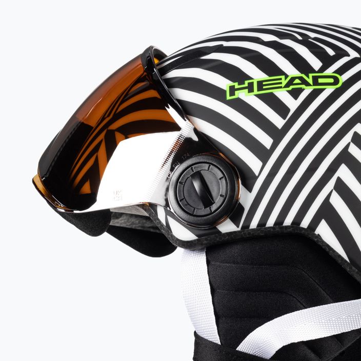 Dětská lyžařská helma HEAD Mojo Visor S2 bílo-černá 328152 6