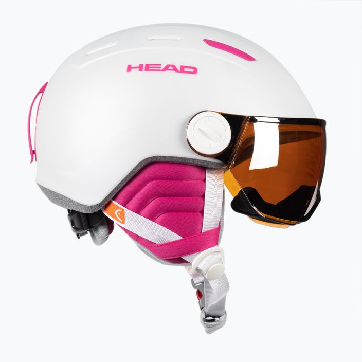 HEAD Maja Visor S2 dětská lyžařská helma bílá 328172 4