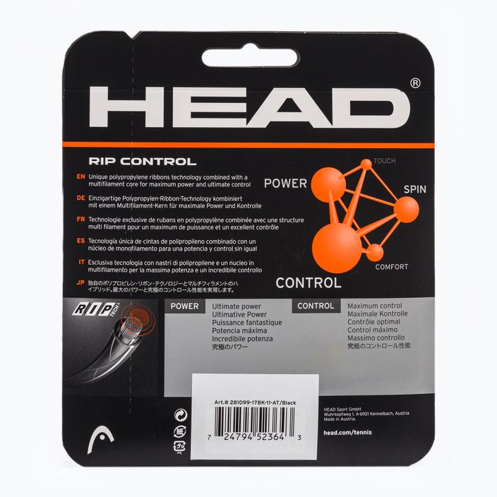Tenisové struny HEAD Rip Control Black 281099 2