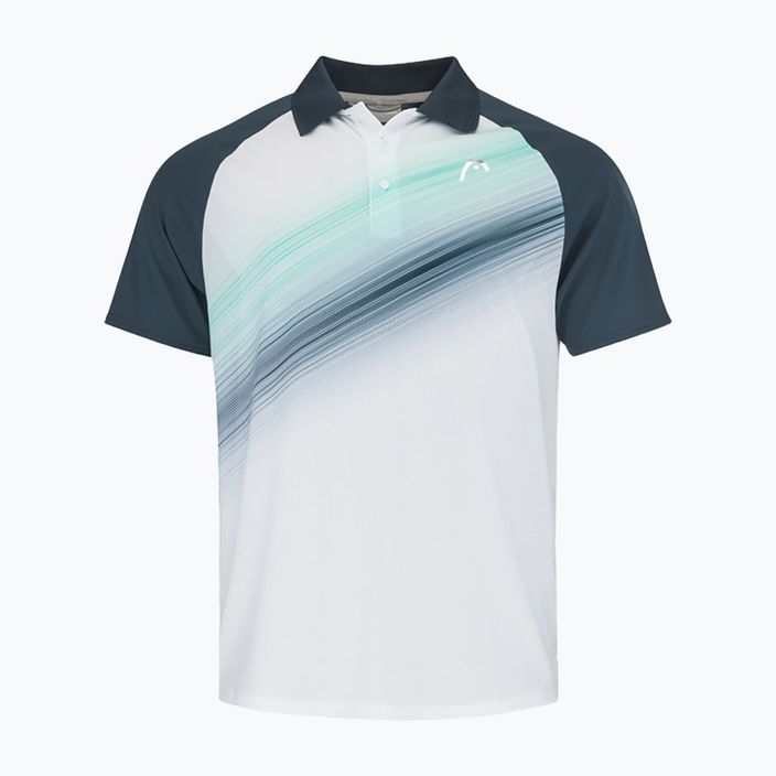 Pánské tenisové tričko HEAD Performance Polo bílá a tmavě modrá 811403NVXPM