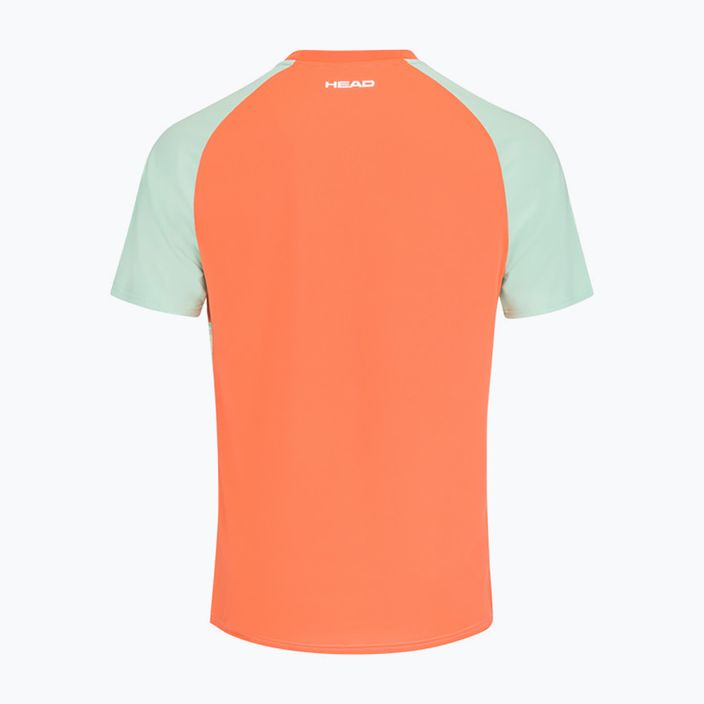 Pánské tenisové tričko HEAD Topspin green/orange 811453PAXV 2