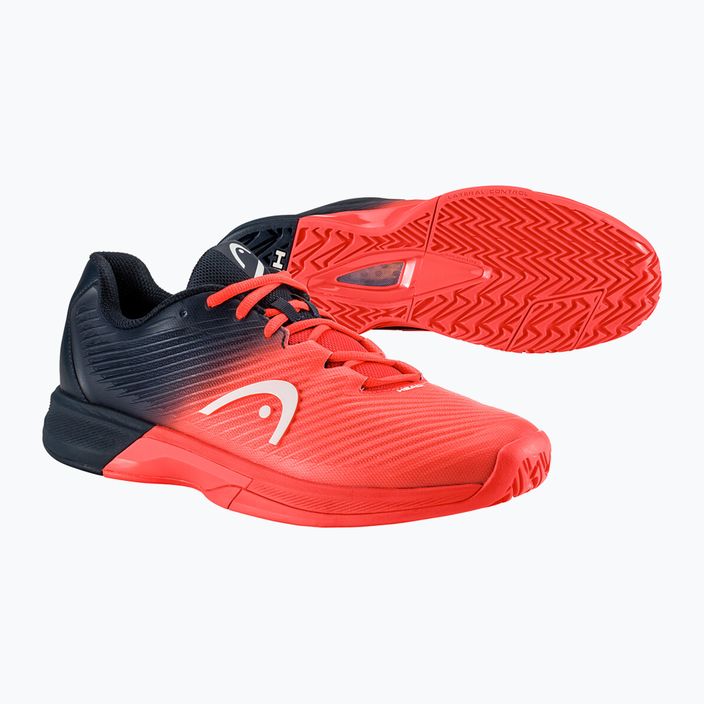 Pánské tenisové boty  HEAD Revolt Pro 4.0 blueberry/fiery coral 12