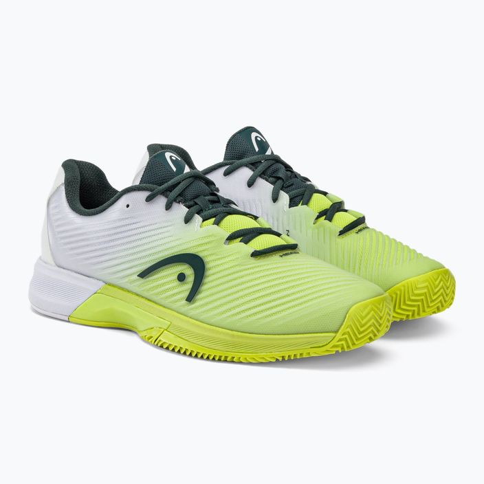 Pánská tenisová obuv HEAD Revolt Pro 4.0 Clay zeleno-bílá 273273 5
