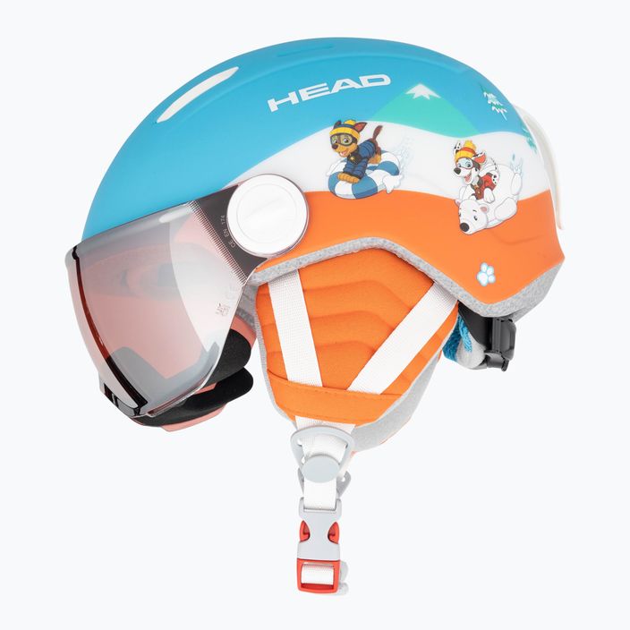 Dětská lyžařská helma HEAD Mojo Visor Paw modrá 4