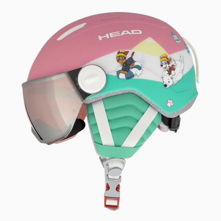 Dětská lyžařská helma HEAD Maja Visor Paw pink 5
