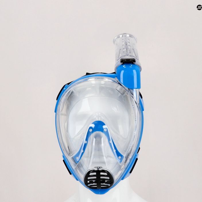 Celoobličejová maska Cressi Baron pro šnorchlování modrá/bezbarvá XDT020020 5