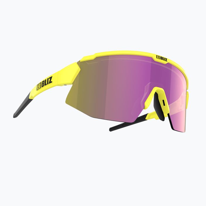 Cyklistické brýle Bliz Breeze S3+S1 matné neonově žluté/hnědé fialové multi/růžové