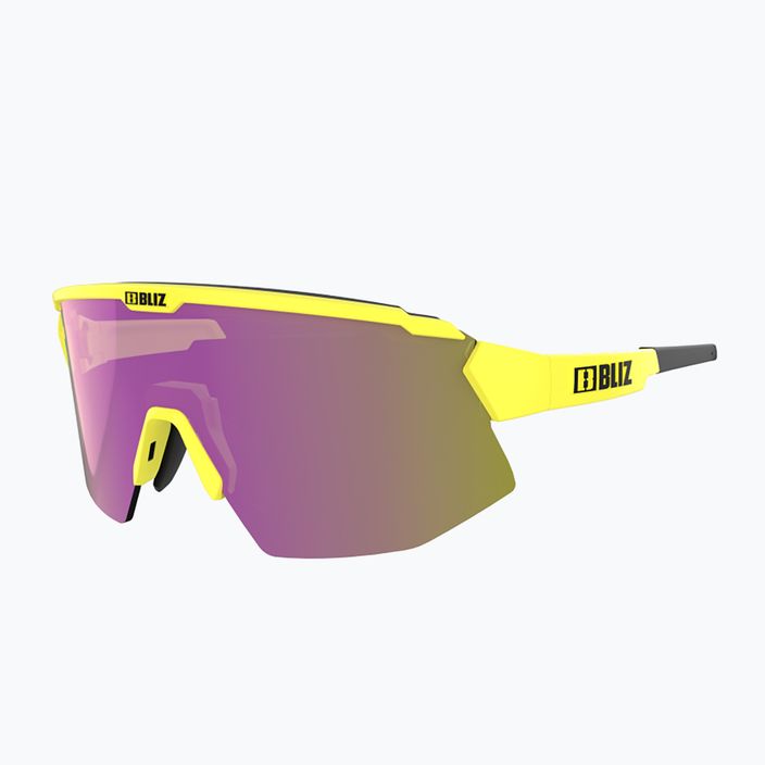 Cyklistické brýle Bliz Breeze S3+S1 matné neonově žluté/hnědé fialové multi/růžové 2