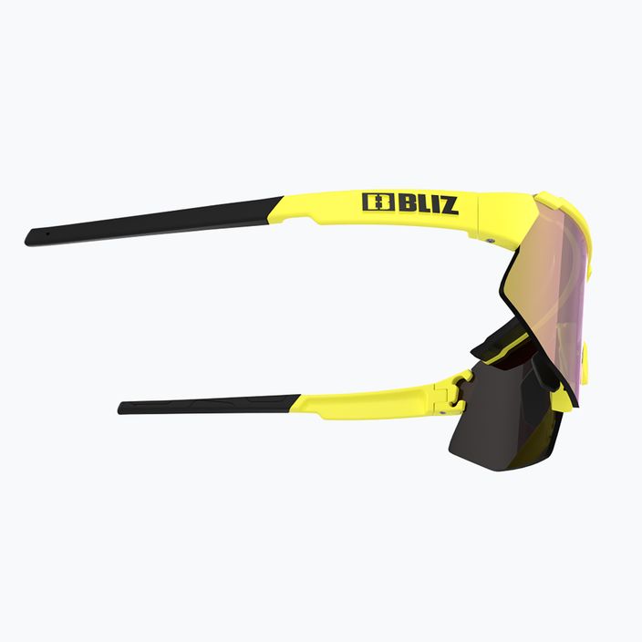 Cyklistické brýle Bliz Breeze S3+S1 matné neonově žluté/hnědé fialové multi/růžové 4